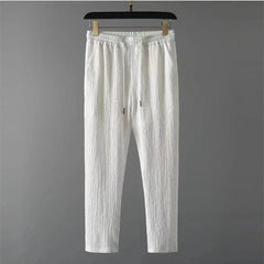 Men's Crinkled Co-Ord Set White - MeraPopi