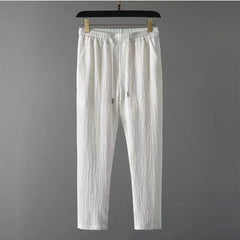 Men's Crinkled Co-Ord Set White