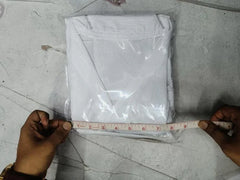Men's Crinkled Co-Ord Set White - MeraPopi