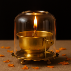 Shree Akhand Jyot Diya – Eternal Divine Flame of Positivity & Prosperity -Brass (पीतल)