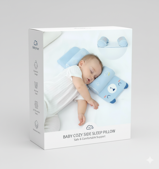 🪶Soft & Comfortable Baby Head Shaping Pillow - Ergonomic 360° Head & Neck Support🤱🏻