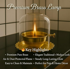Shree Akhand Jyot Diya – Eternal Divine Flame of Positivity & Prosperity -Brass (पीतल)