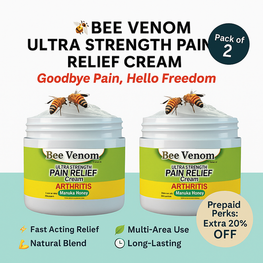 Bee Venom Ultra Strength Pain Relief Cream Pack of 2
