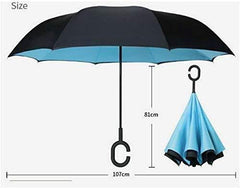Double Layer Inverted Reversible Umbrella (Multicolor) - MeraPopi
