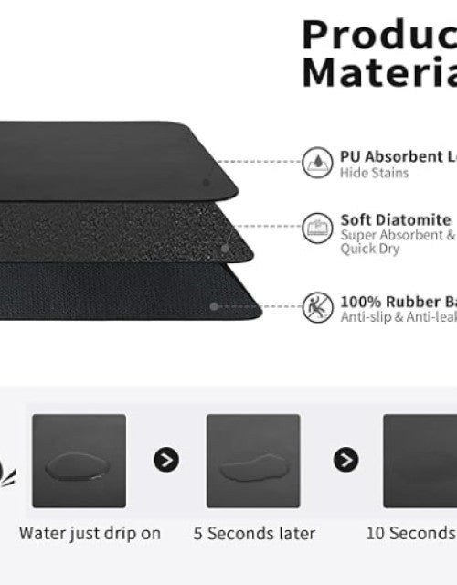 Drying mat for Kitchen, Water Absorbent Mat (PACK OF 2) - MeraPopi