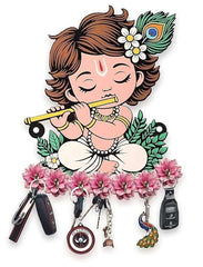 Krishna Wooden Keys Hanger - MeraPopi