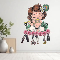 Krishna Wooden Keys Hanger - MeraPopi