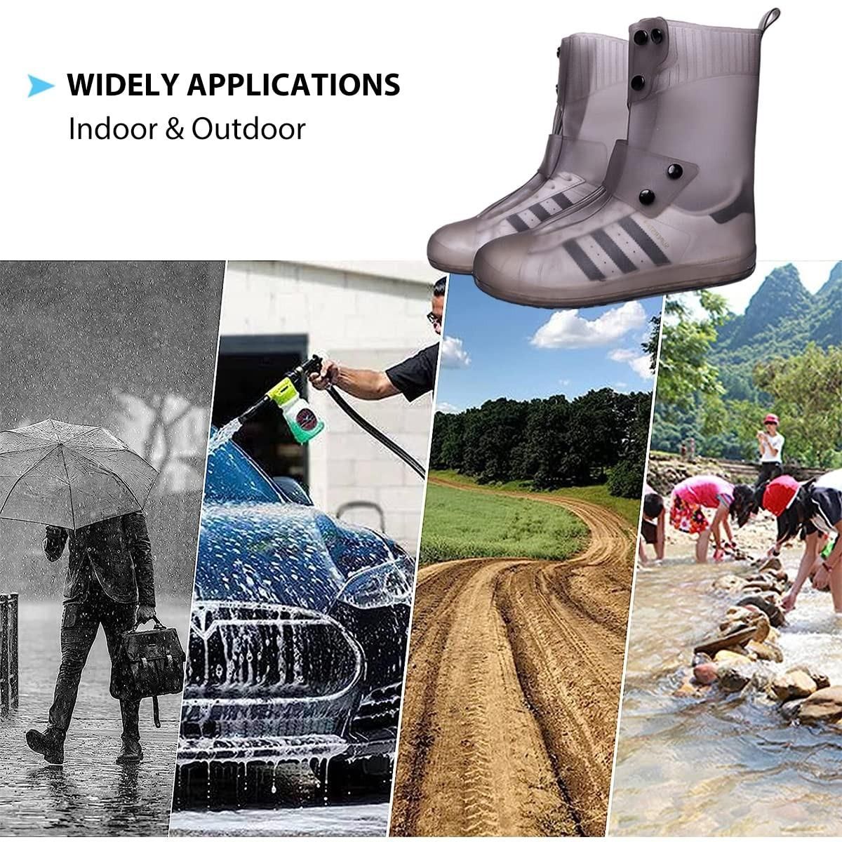 Waterproof Rain Shoe Covers with Secure Button Closure - MeraPopi