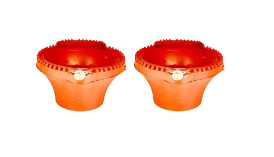 LED Light Water Sensor Diyas Plastic with, Ambient Lights, (Pack of 6/12/18/24) - MeraPopi