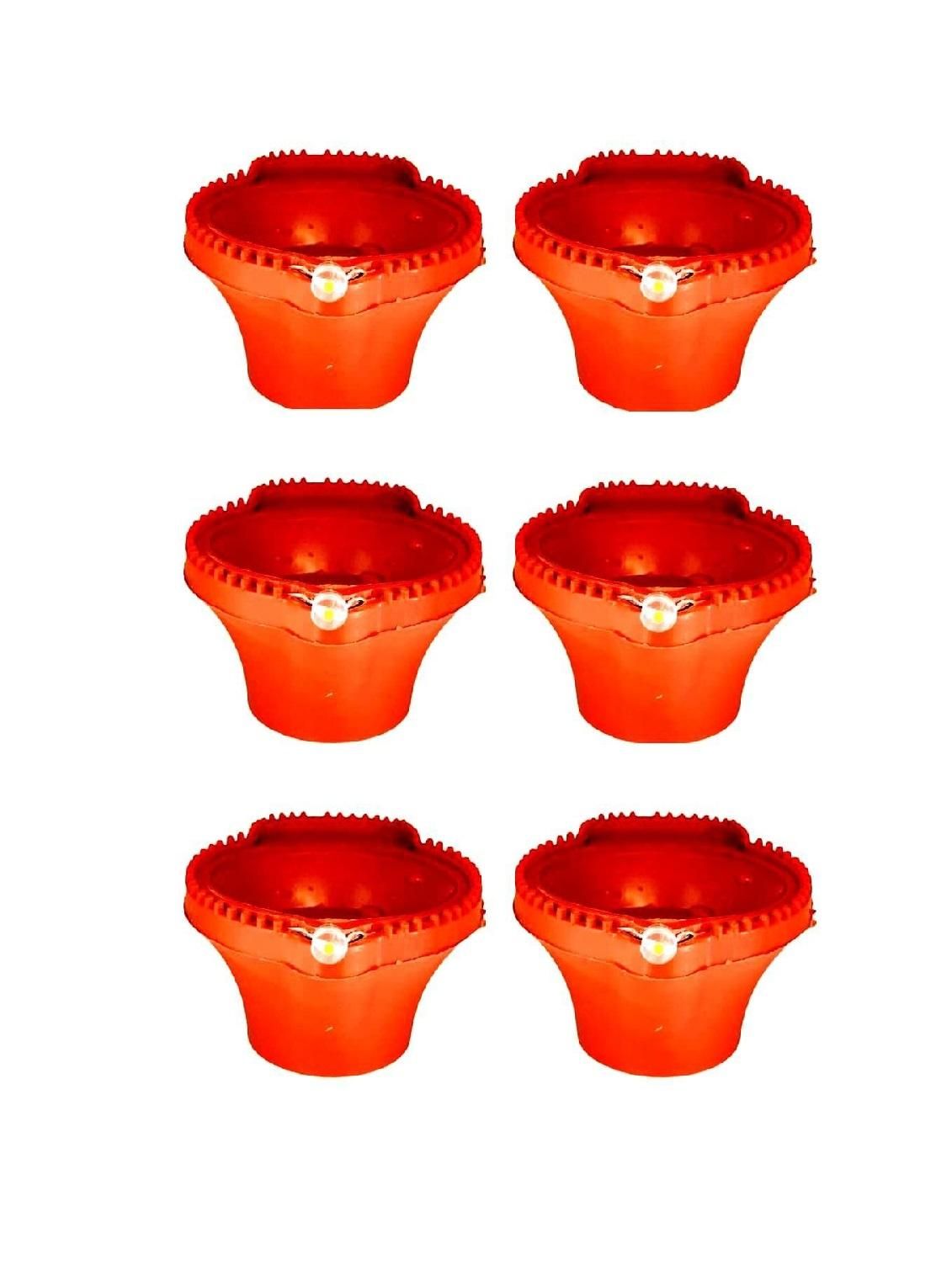 LED Light Water Sensor Diyas Plastic with, Ambient Lights, (Pack of 6/12/18/24) - MeraPopi