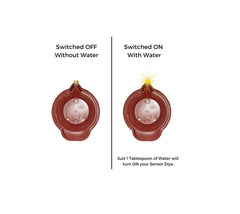 LED Light Water Sensor Diyas Plastic with, Ambient Lights, (Pack of 6/12/18/24) - MeraPopi