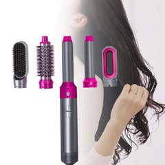 Muti - Functional 5 IN 1 Hair Styling Tool Detachable Hot Air Brush Hair Dryer with Comb - MeraPopi