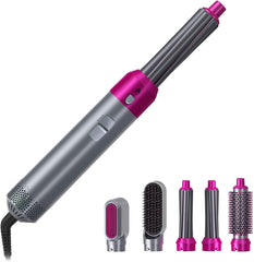 Muti - Functional 5 IN 1 Hair Styling Tool Detachable Hot Air Brush Hair Dryer with Comb - MeraPopi