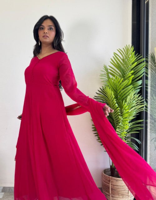 Organza Kurti With Dupatta - MeraPopi