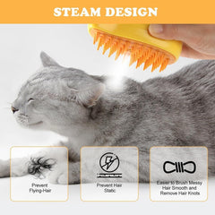 Steaming Pet Hairbrush - MeraPopi